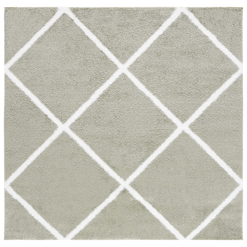 Tahoe Shag Performance Geometric Rug, Square 6'7"