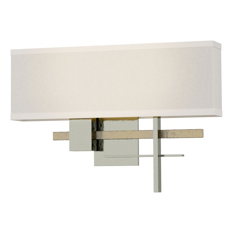 Cosmo 2 - Light Flush Mounted Sconce, Flax, Sterling, Modern Brass