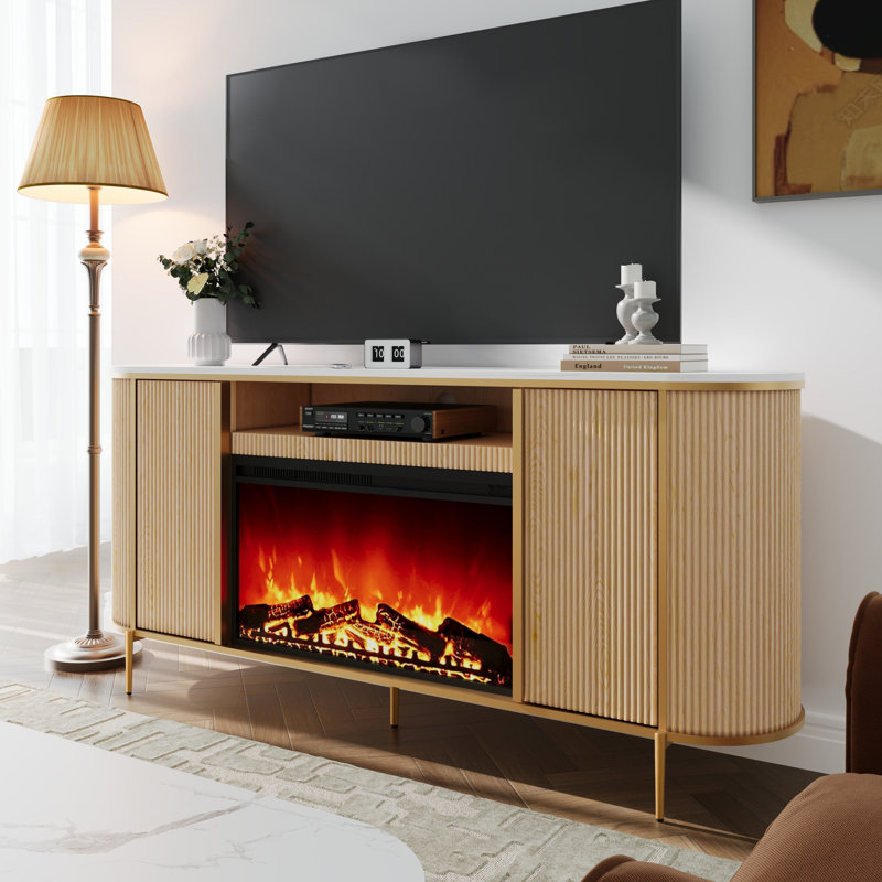 Meuble télé 70 po, Chêne naturel