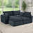 4-Seater L-Shaped Corduroy Sofa Sectional Modular With Ottoman-1887159952