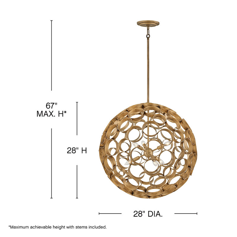 Centric 6 - Light Unique Global Chandelier