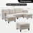 88.6" U-Shape Corduroy Sectional – 2 Movable Ottomans, Cloud-Like Comfort-1074855952