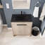 Meuble-lavabo autoportant avec lavabo en céramique