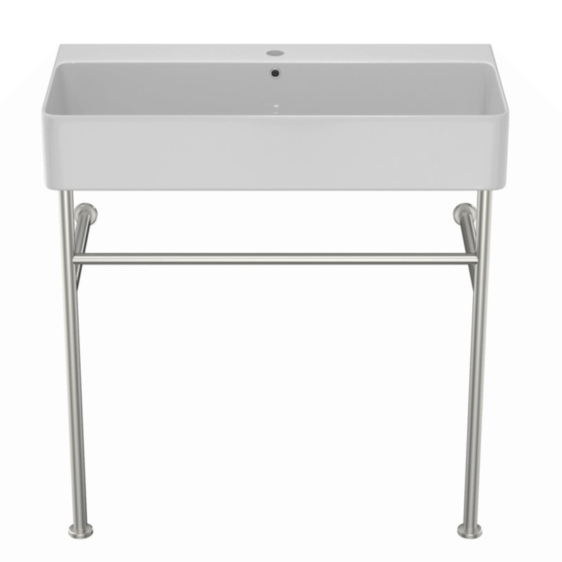 Lavabo de console de salle de bain 35 "avec trop-plein console en céramique