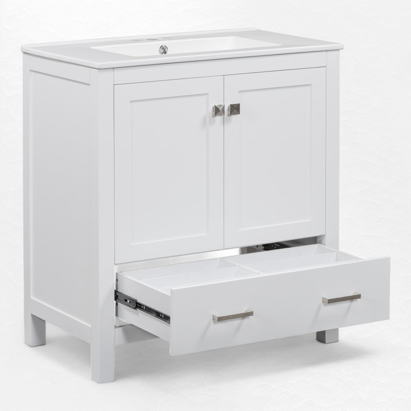 Ensemble de meuble-lavabo simple 30 po Danaijah, Blanc