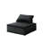2" Leg Height Black Velvet Sectional With 120" Seat Length 28.24 In. And Pocket Coil Springs