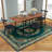 4x6ft Area Rug, Dark Green Butterfly Soft Accent Outdoor Rug, Vintage Inspired Distressed Low Pile Washable Rugs for Living Room Dining Room Bedroom-102886567