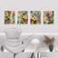 «Vibrant Impressionist Flower», impression florale colorée sur papier, 4 pièces-97770705-97770706