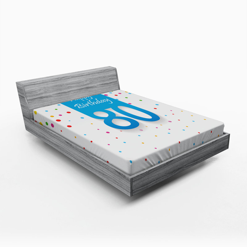 Drap-housse 80th birthday pois dot, Drap-housse grand