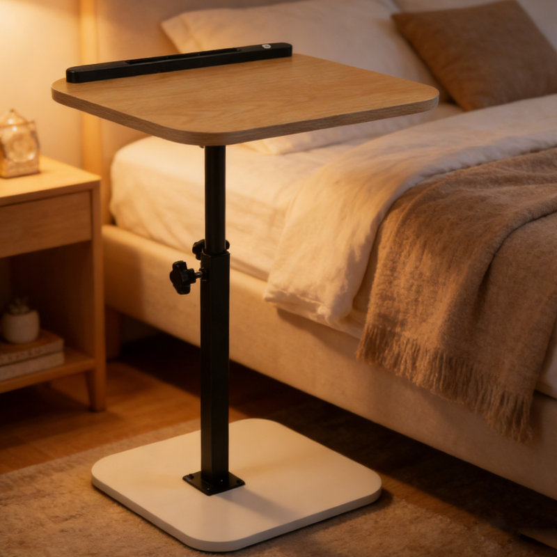 C Shaped End Table, Side Table For Sofa, Bed Side