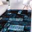 Tapis abstrait bleu / gris / noir Catalan-1454818906