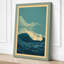 Cresting Wave Japandi - Wrapped Canvas-1191245500-1191245497