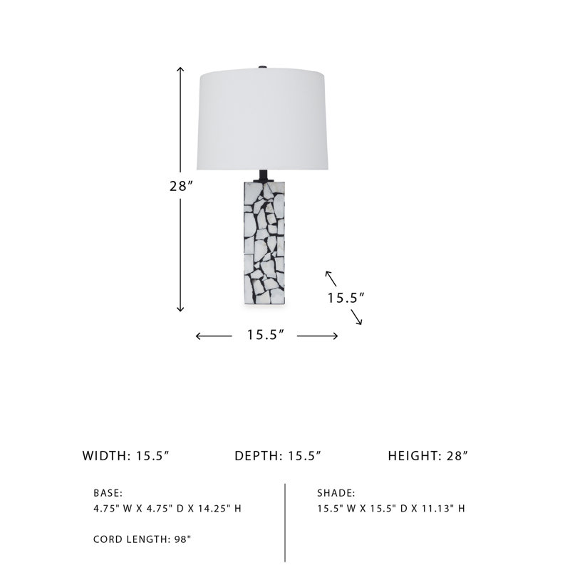 Chaun Marble,Or Stone Like,Stone And Table Lamp