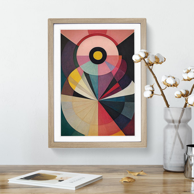 XV1022-530X An Abstract No.2 - Single Picture Frame Print, Oak, 64cm H x 46cm W x 2cm D