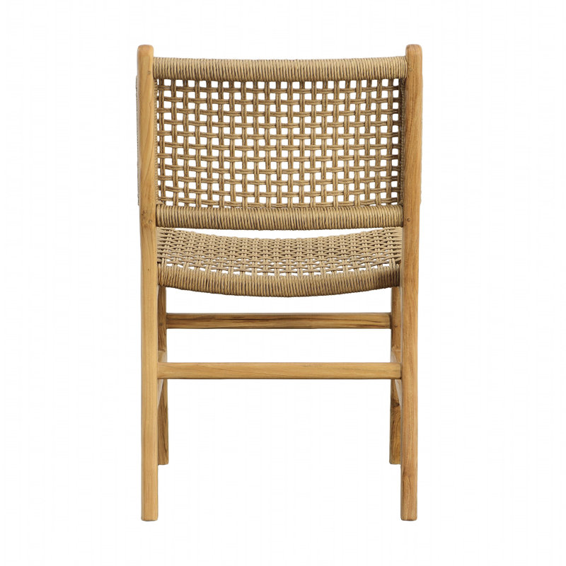 Dallas Wicker Outdoor Dining Chair, Natural