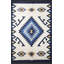 Tapis décoratif à motif traditionnel bleu et beige-254033287