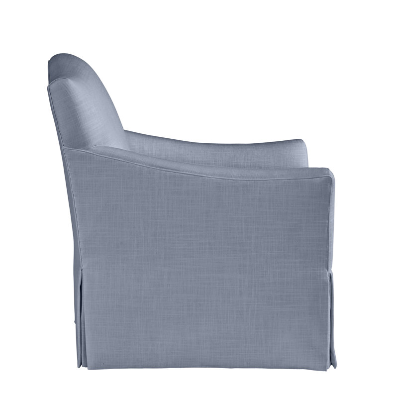 Florian 32" Wide Slipcovered Armchair, Affinity Blue