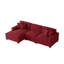 Canapé modulaire rembourré 3 pièces en velours côtelé-L-500320485-500320507