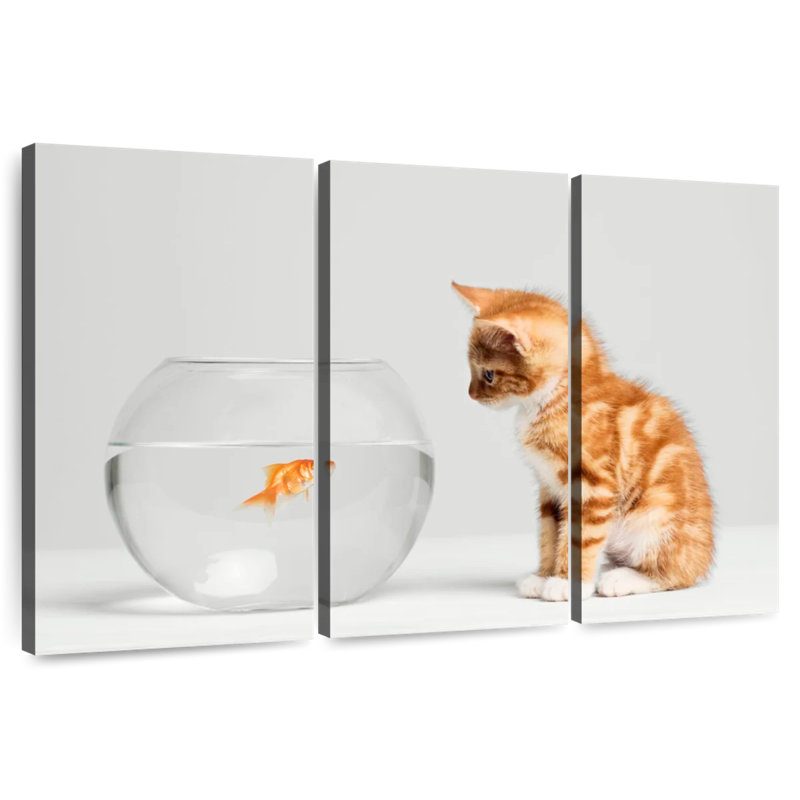 Brampt Pet Fish And Kitten, 48" H x 74" W
