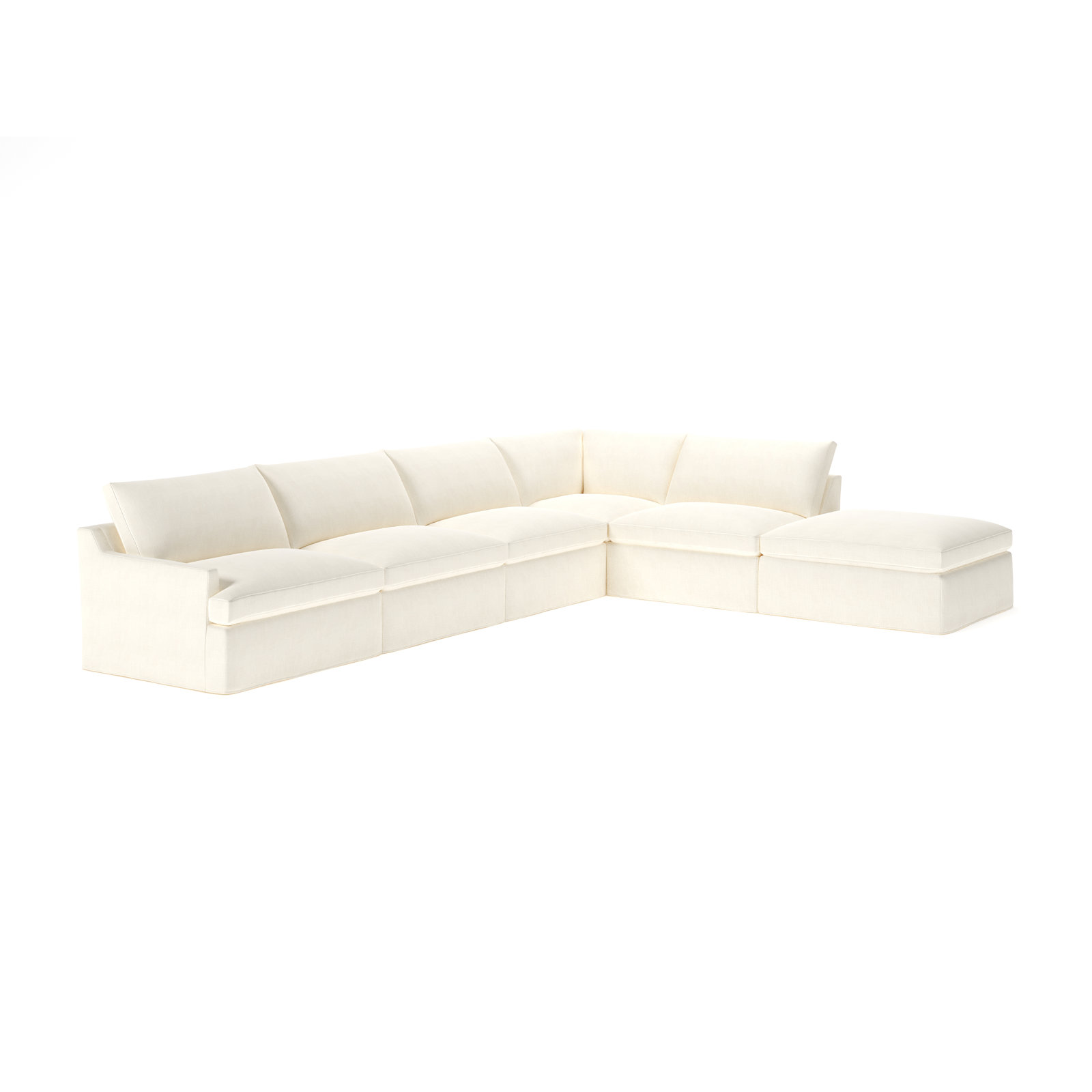 Wrenley Modular Sectional, Conversation Pearl Basketweave, Right Hand Facing