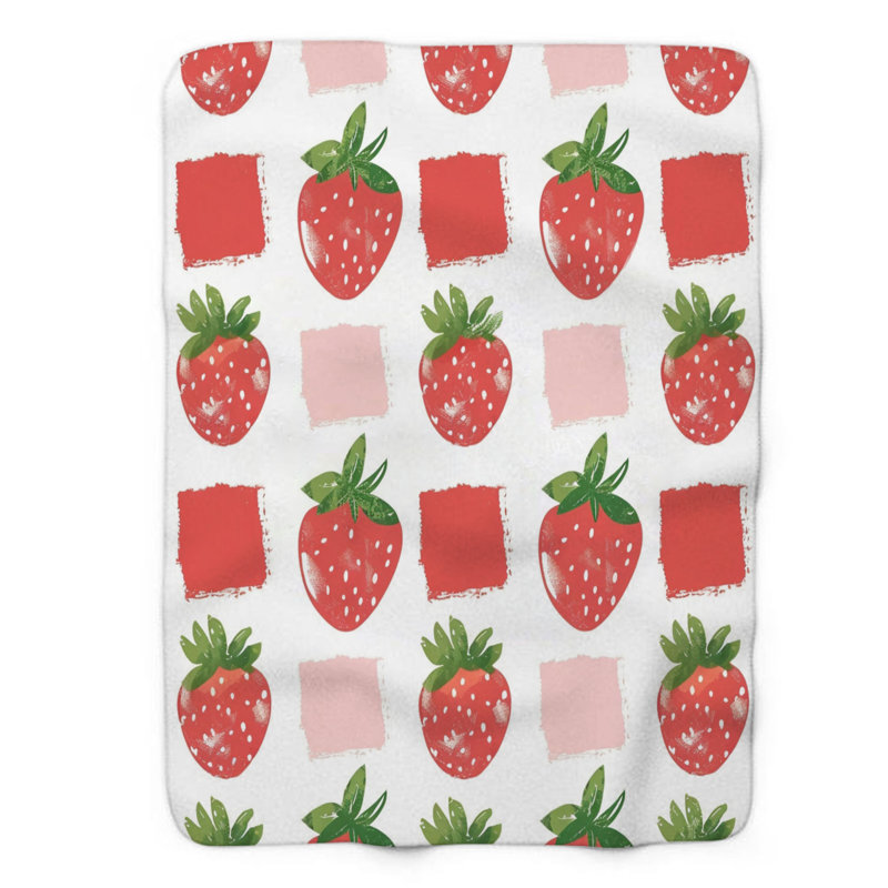 Berry Artistry - Couverture Sherpa de qualité supérieure 1 pièce WB_FL_100624_0081, L 50 po x L 60 po