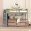 Lit mezzanine avec tablettes de rangement et escalier pour bureau pour espace confortable et chambre soignée