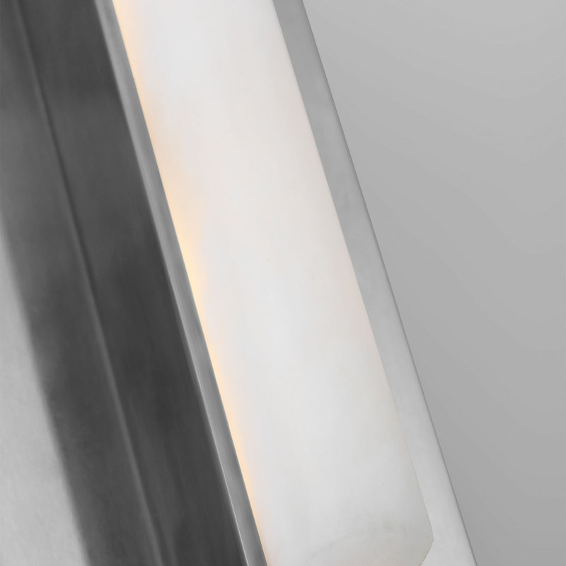 Linea LED Flush Mounted Sconce, 15" H x 2.6" W x 3" D, Antique Nickel
