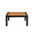 V Shape Coffee Table With 2 Sofas - Aluminum Frame, Black Glamour Charisma