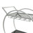 Metal Rolling 2 Mirrored Shelves Bar Cart with Wine Glass Storage and Handle-1952589882