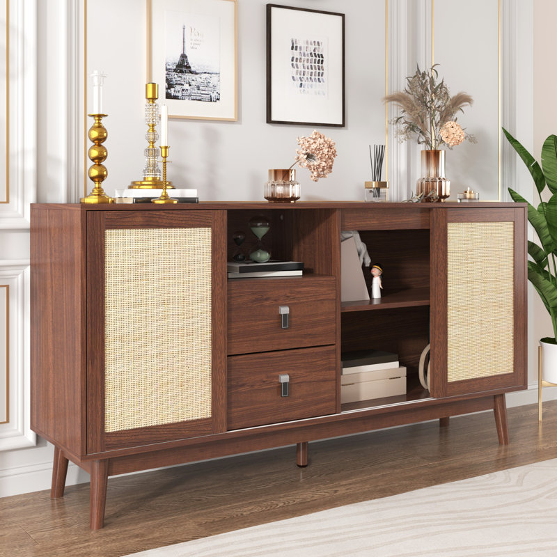 Anastasas 155cm Sideboard, White / opaline