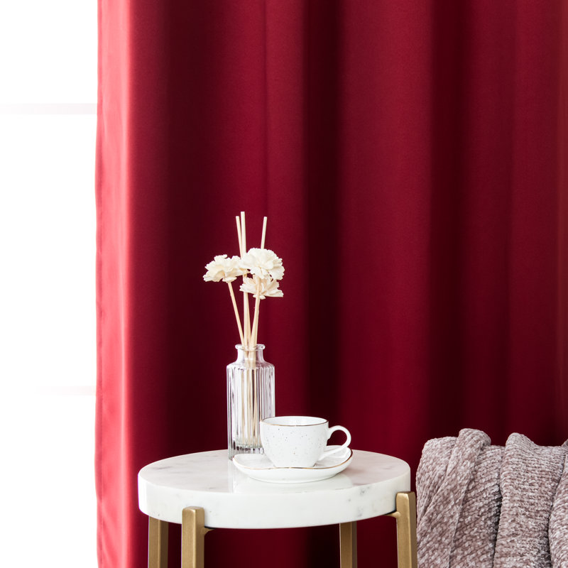 Room Darkening Curtain Panel Pair, Cardinal Red
