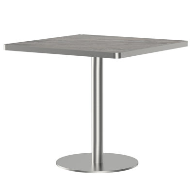 Square Modern Dinning Table 31.5 Inches Bistro Table Tulip Table With Faux Marble Top,Easy Assemble,Sturdy Metal Frame Diameter