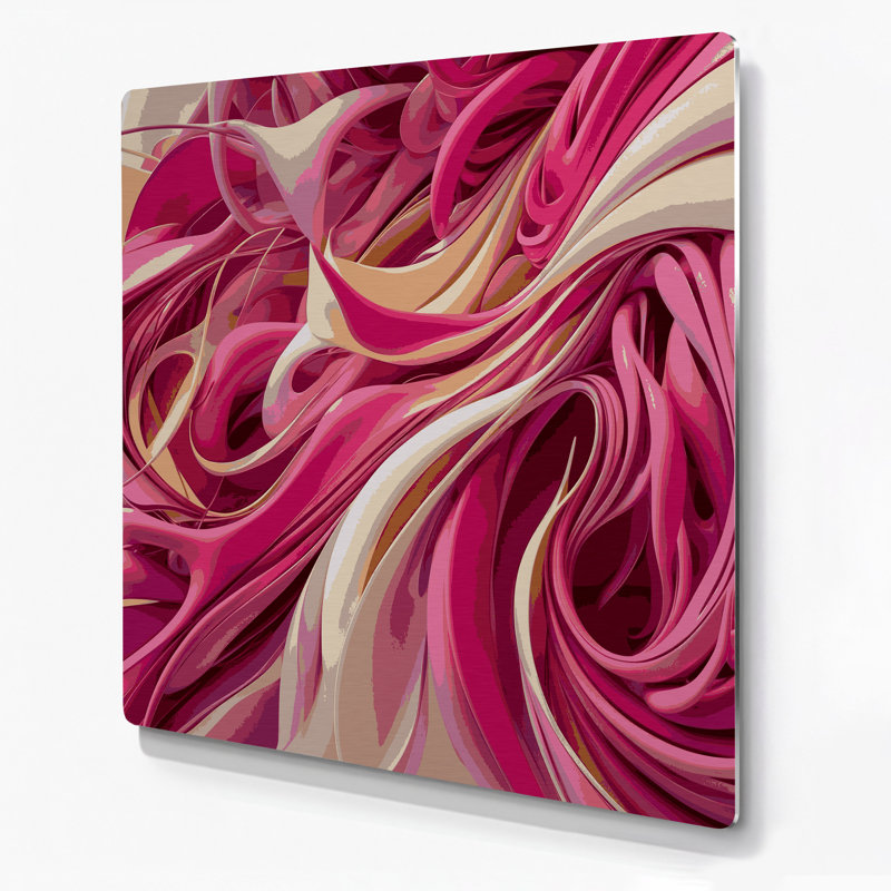 «Biomorphic Abstraction 43», art mural en métal mauve, H 12 po x l 12 po