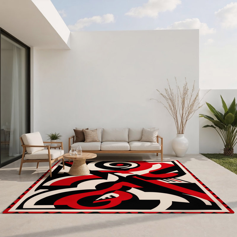Tapis intérieur et extérieur Daring Dagger, Rectangulaire 8 pi x 10 pi