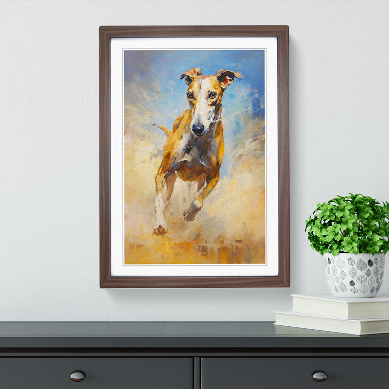 Greyhound Impressionism - Framed Print