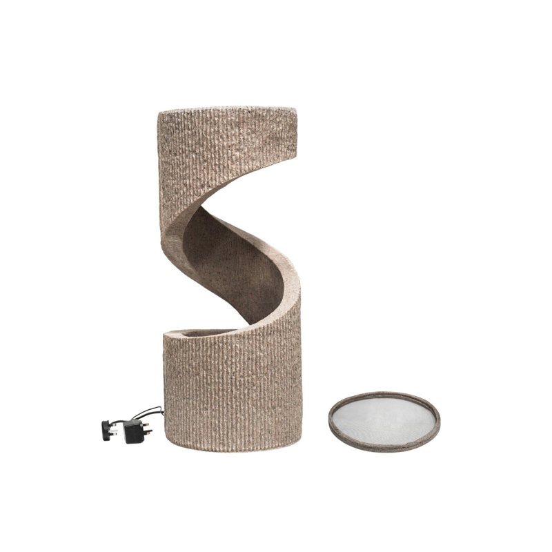 Mahely Outdoor Column Fountain with Lights