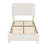 Teddy Fleece Upholstered Platform Bed Frame with Curved Rounded Height‑Adjustable Headboard-128923877