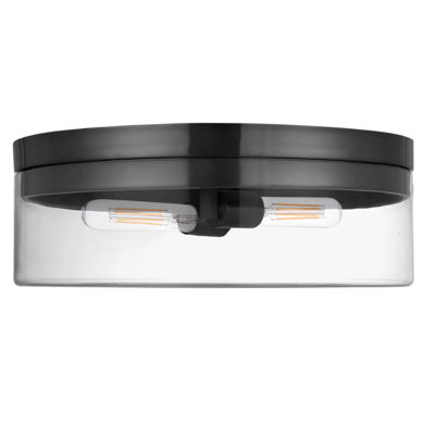 Nakeema 2 Light Flush Mount - Clear Glass