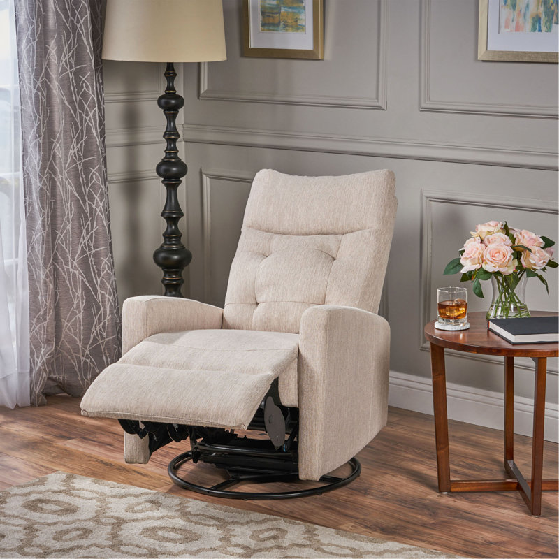 Fauteuil inclinable et pivotant confortable et polyvalent, Beige