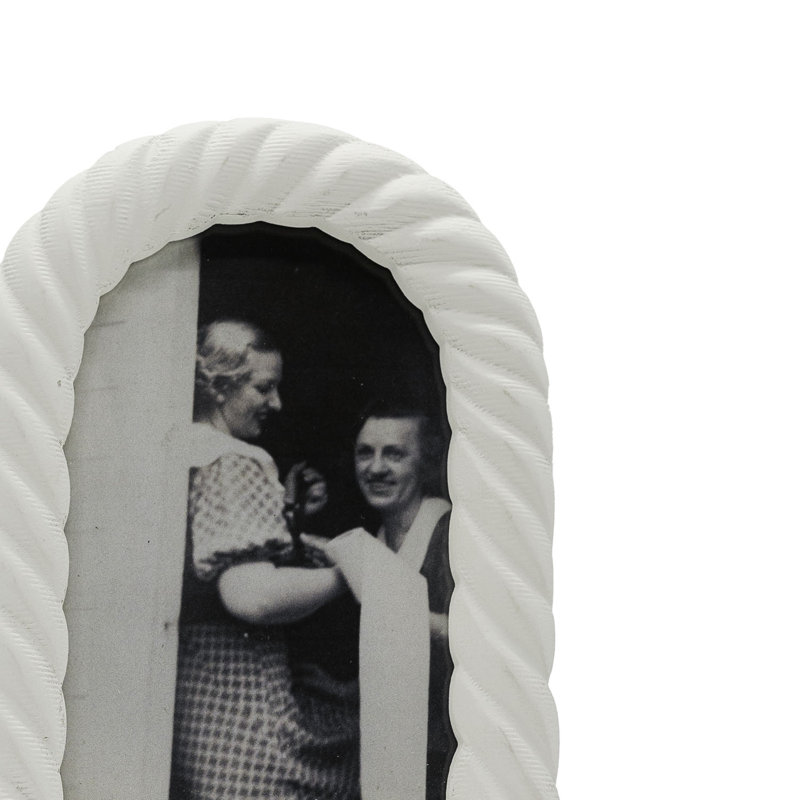 Foreside Home & Garden 4x6 Arched Picture Frame White MDF & Glass