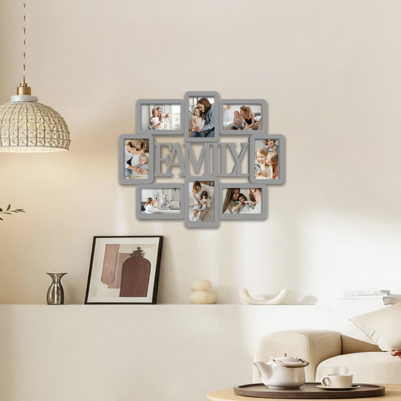 Pourteau 8 Opening Family Picture Frame, Ash