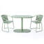 Bistro extérieur pour patio en fer - bleu sarcelle mat, 2 chaises et table ovale pour jardin, finition, patio, cour arrière-599079809
