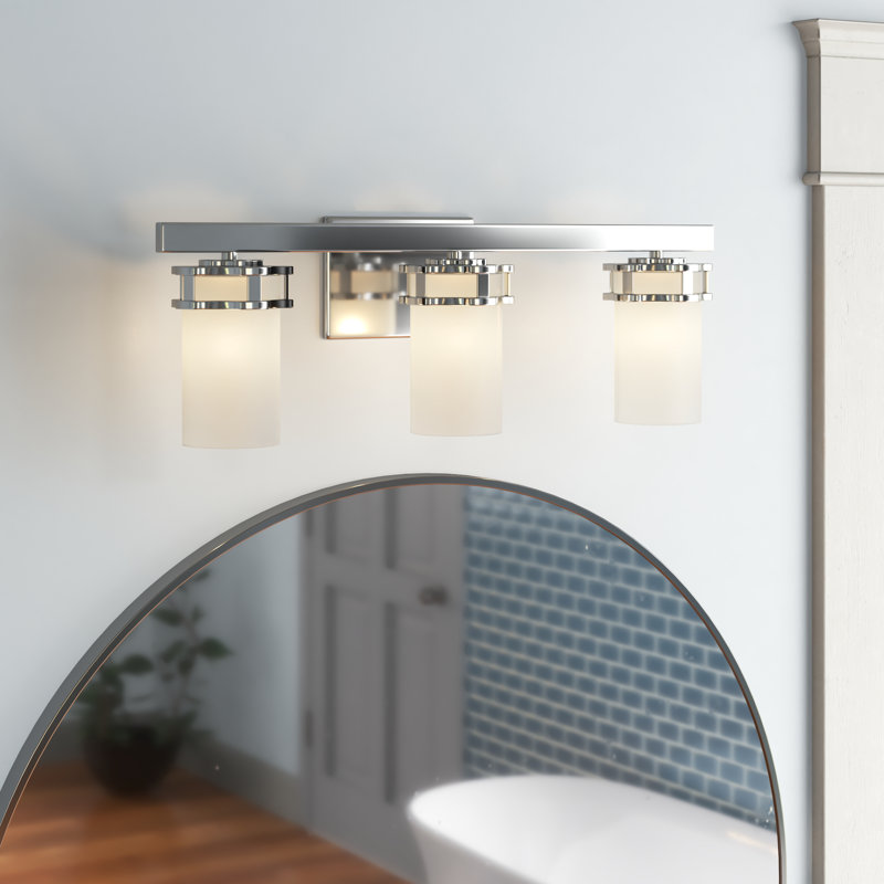 Robie à trois lumières mur / salle de bain de Génération Éclairage , Nickel brossé, Non, Non