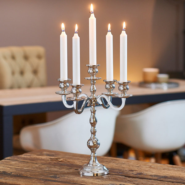 Five Arm Gold Candelabra Candlestick Candle Holder, Gold Candle Stand for  Taper Candle Holder Stand Centerpiece, 5-Arm Candle Holder
