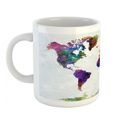 Grande tasse à café aquarelle