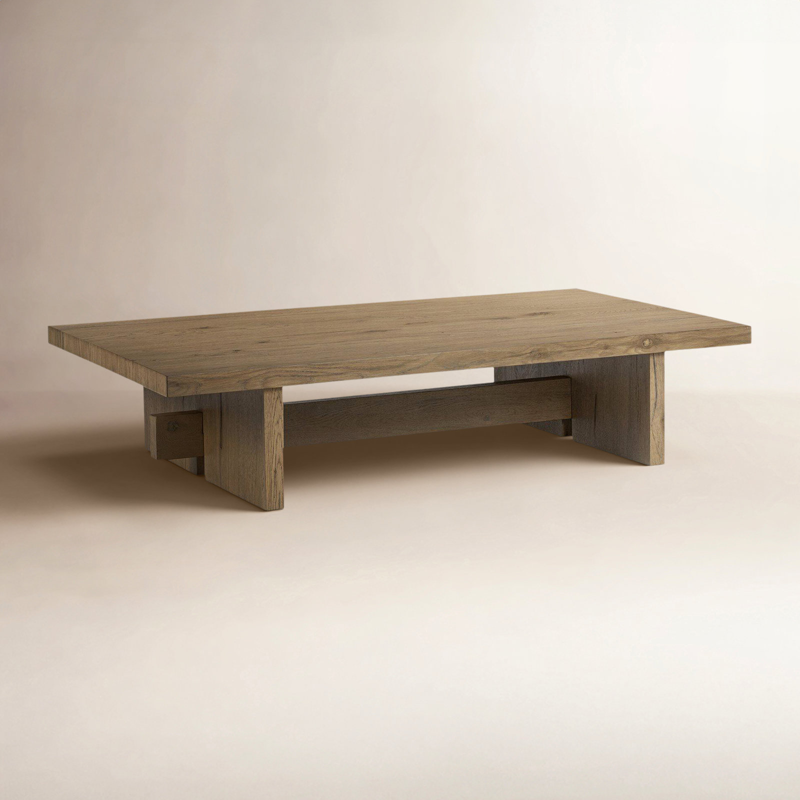 Conti Single Coffee Table with Storage, Medium Brown