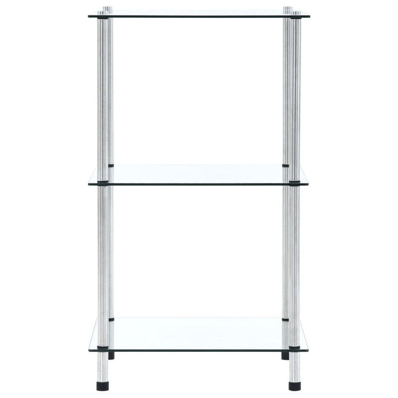 Abraheem 40cm W Metal Shelving Unit, Clear