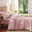Pink Blue Gingham Comforter Set Modern Style Pink Plaid Comforter Set 100% Washed Microfiber Boho Comforter Farmhouse Gingham Plaid Bedding Set-116092564-116092566