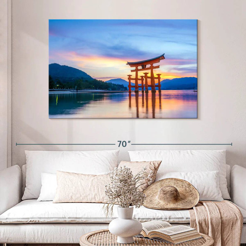 Coucher de soleil Lilie Itsukushima, H 32 po x l 48 po