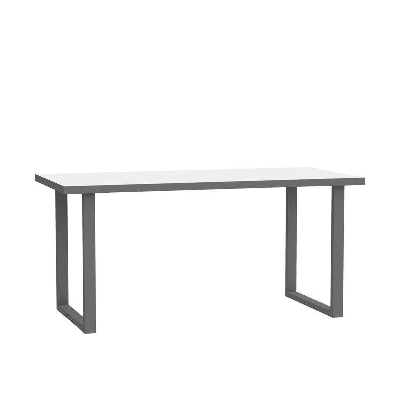 Bibeau Metal Base Writing Desk, 74.1cm H x 160cm W x 75cm D